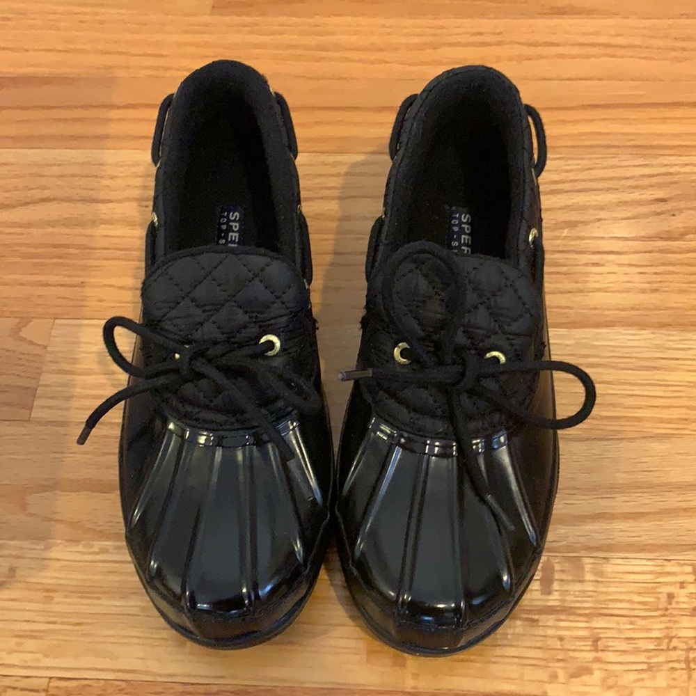 Sperry Black/Quilted Duckling Low Rain Boot